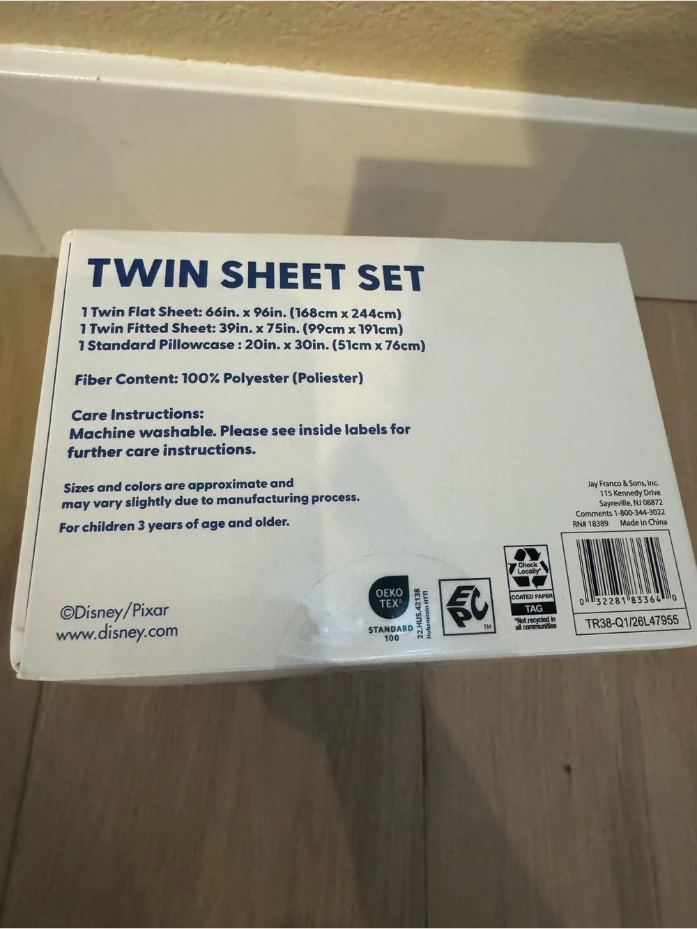 Disney Toy Story 5 Twin Sheet Set - White with Blue, Red, Green Accents